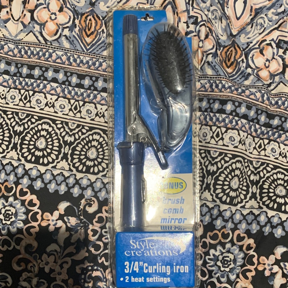Blue Curling Iron Set